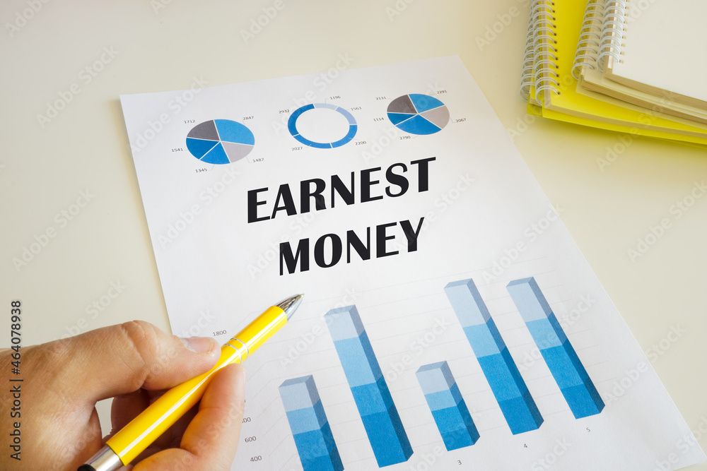 Conceptual photo about EARNEST MONEY with written phrase. Conceptual photo about EARNEST MONEY with written phrase.
