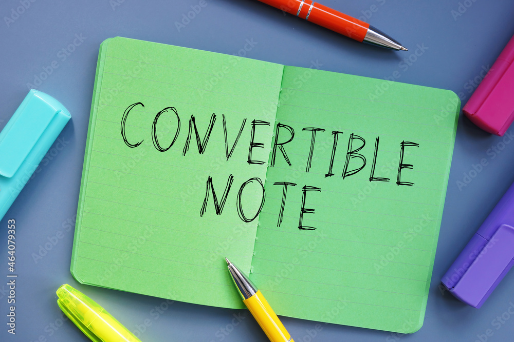 Business concept meaning Convertible Note with inscription on the page. Business concept meaning Convertible Note with inscription on the page.