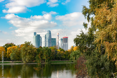 Moscow, view of Moscow City from Novodevichy Ponds Park. © Anastasiya Shmakova