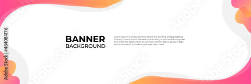 Abstract modern orange banner design web template set. Horizontal header web banner. Vector abstract graphic design banner pattern background template.