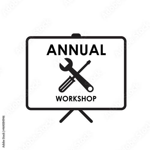 annual workshop design graphic element icon