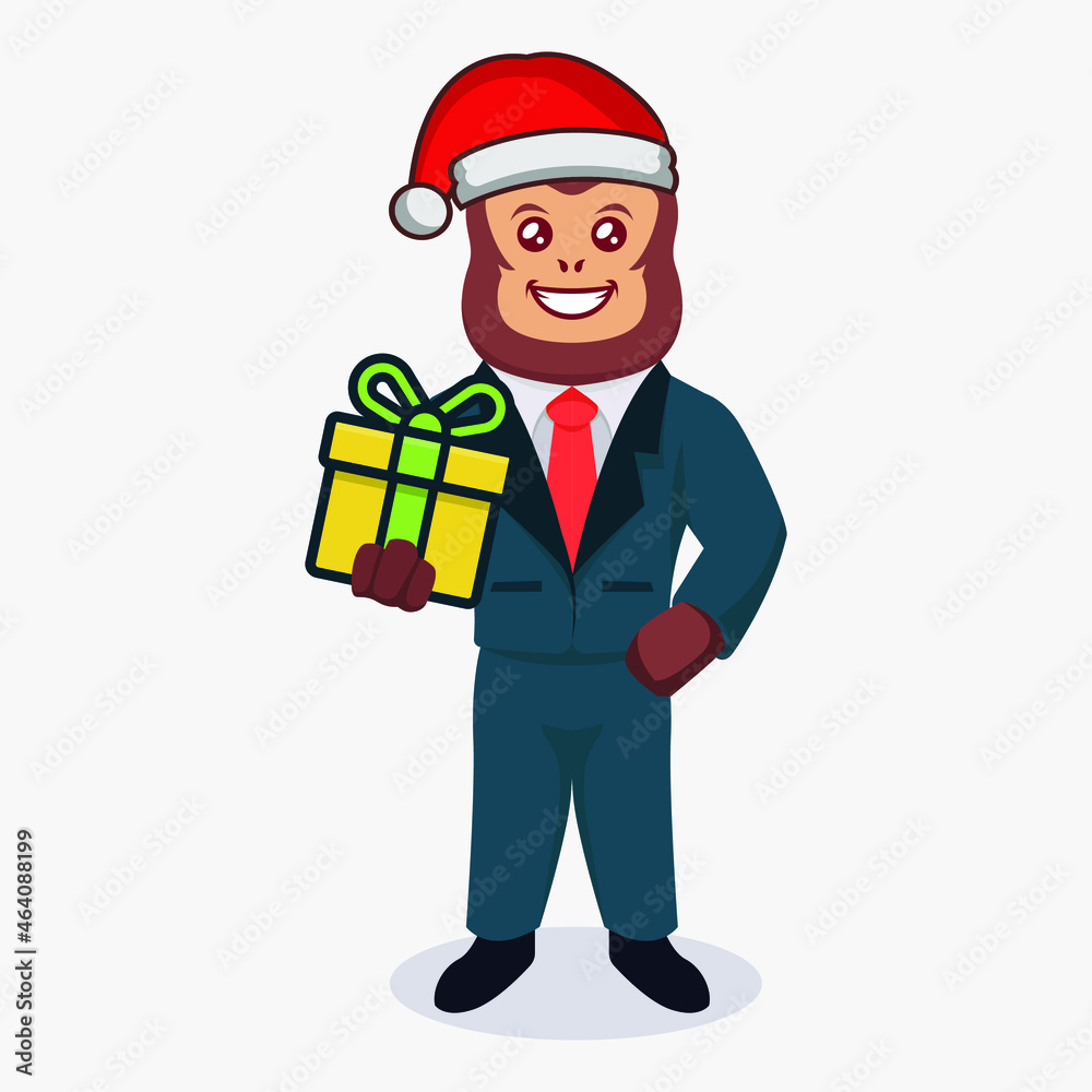 Cute Christmas mascot design illustration