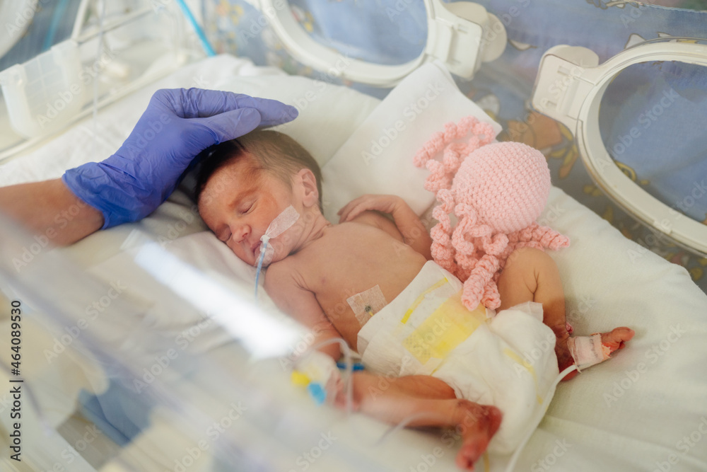 Premature Baby Girl In Hospital