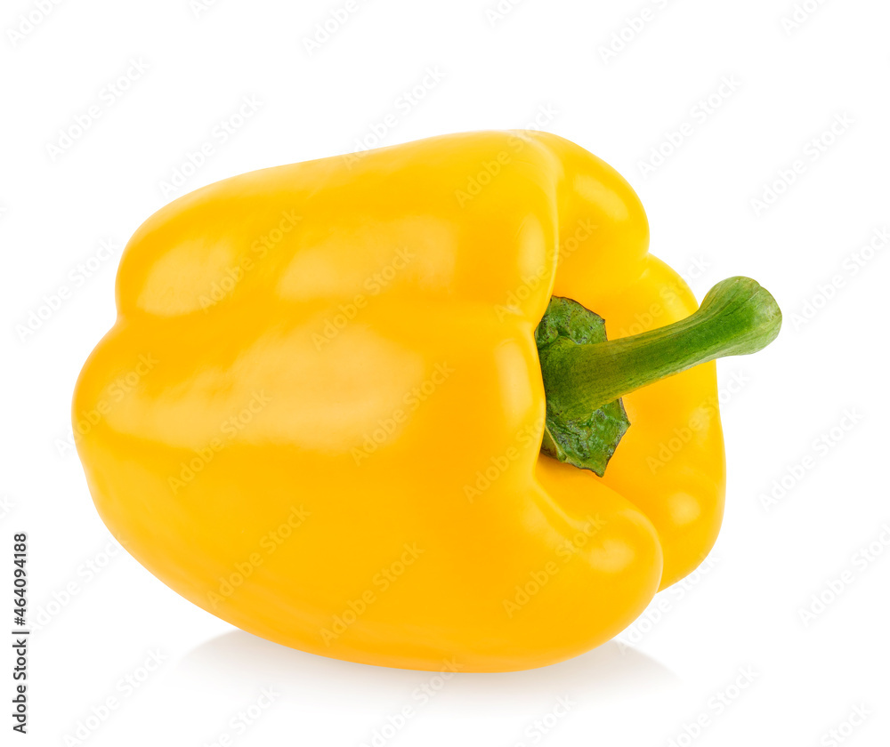 Yellow bell peppers isolated on white background Yellow bell peppers isolated on white background