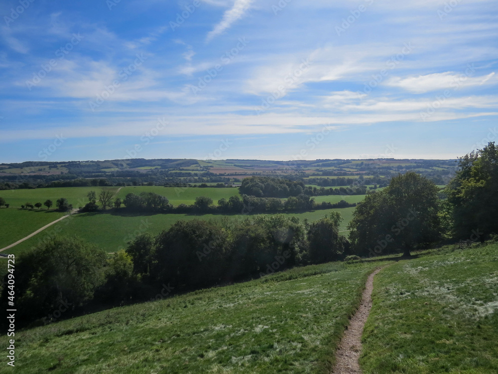 The South Down Way England National Trail a long distance footpath between Exton and Winchester Hampshire