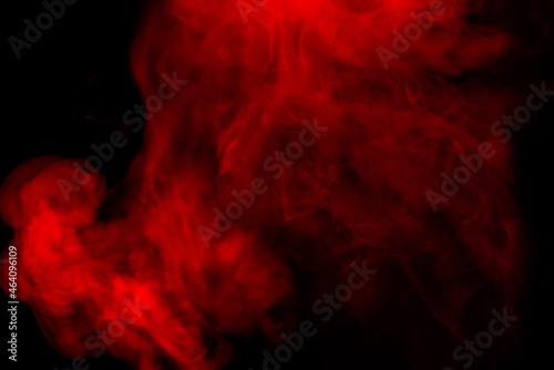 Red steam on a black background.