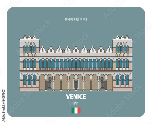 Fondaco dei Turchi  in Venice, Italy. Architectural symbols of European cities #464097907