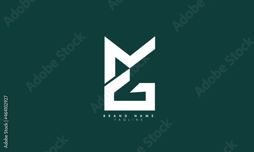 Alphabet letters Initials Monogram logo MG, GM, M and G