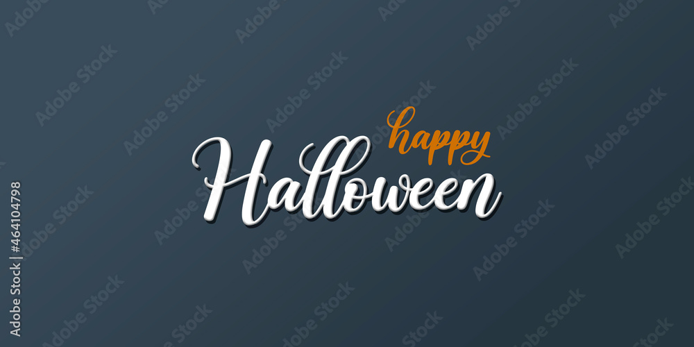 Halloween text poster blue background for advertising