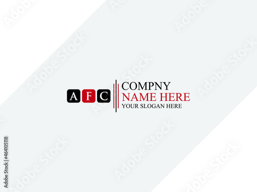 Initials AFC letter logo icon vector for al kind of use photo