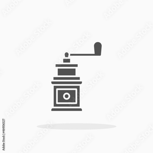 Grinder Manual icon. Solid Black. Enjoy this icon for your project.