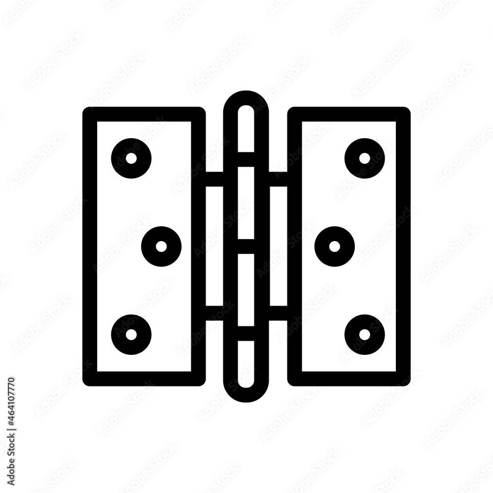 Door hinge icon. Vector icon isolated on white background. Template Illustration Door hinge icon. Vector icon isolated on white background. Template Illustration