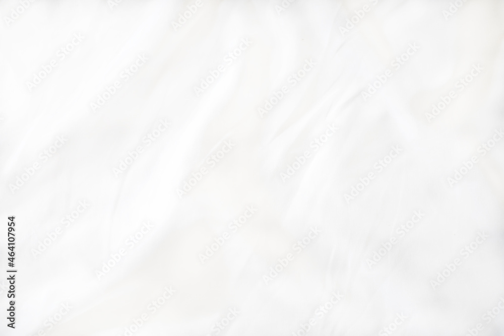 abstract cotton white background from crumpled natural fabric, horizontal