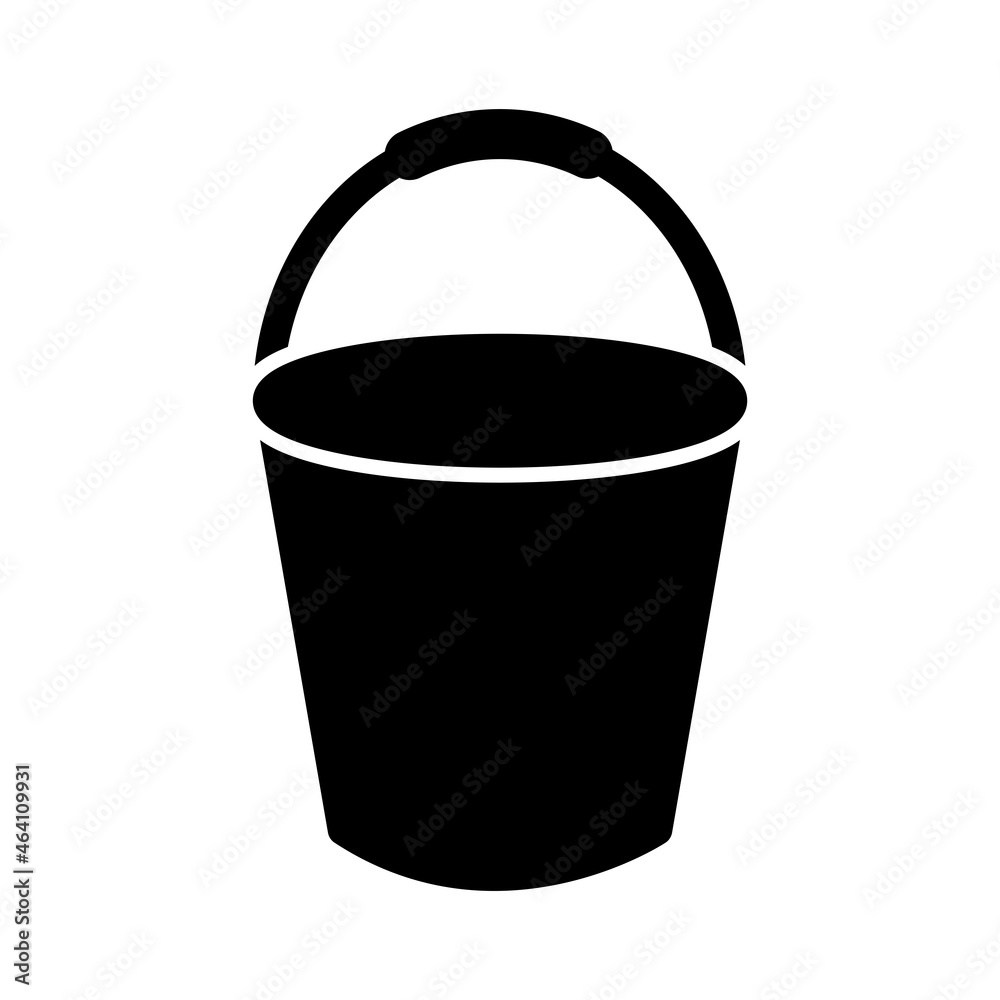 Plastic bucket icon. Simple illustration of plastic bucket vector icon for web design isolated on white background