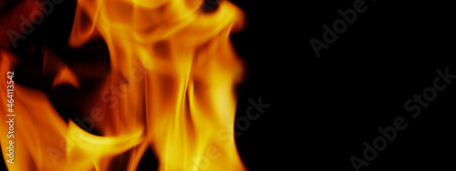 Fire background. Abstract burning flame and black background. represents the power of burning refers to heat spicy seductive sensual or burning fuels. fire incidents burning destroys everything.