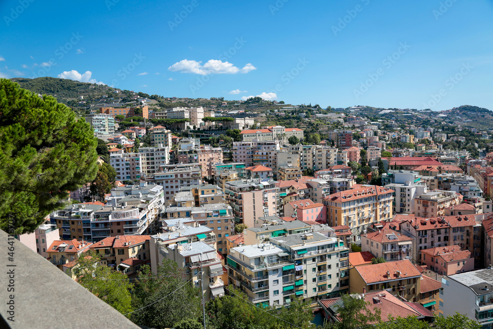 Sanremo, Italian historical city of the Ligurian riviera, in summer days with blue sky, italy