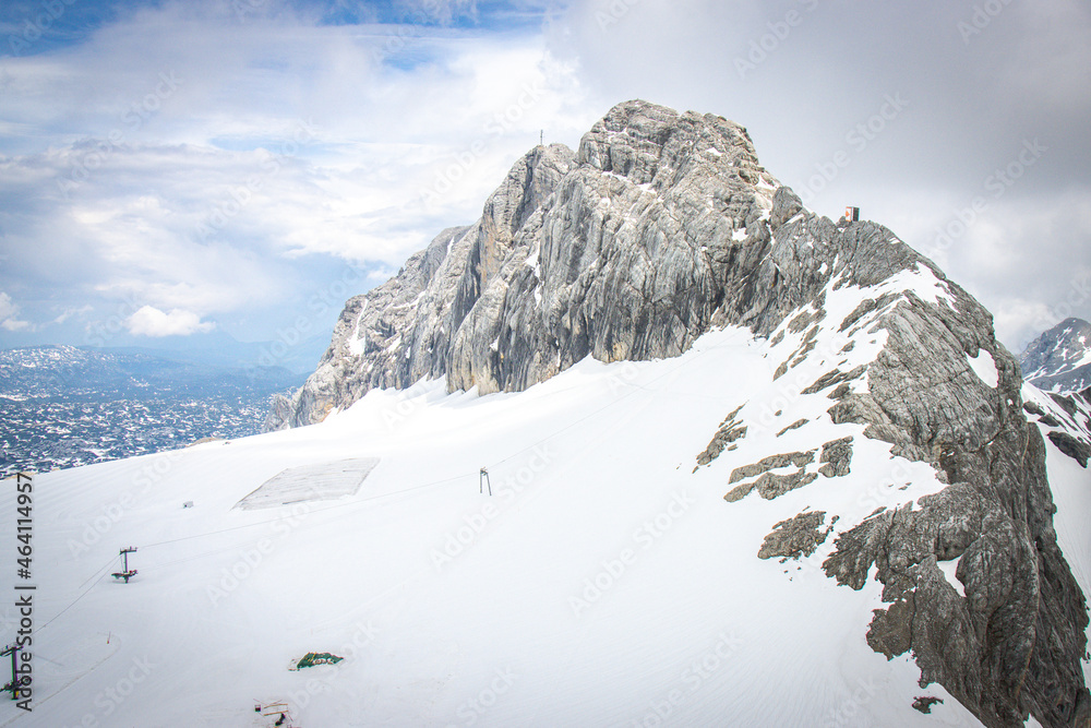 view from dachstein, austrian alps, austria, styria, snow, mountains