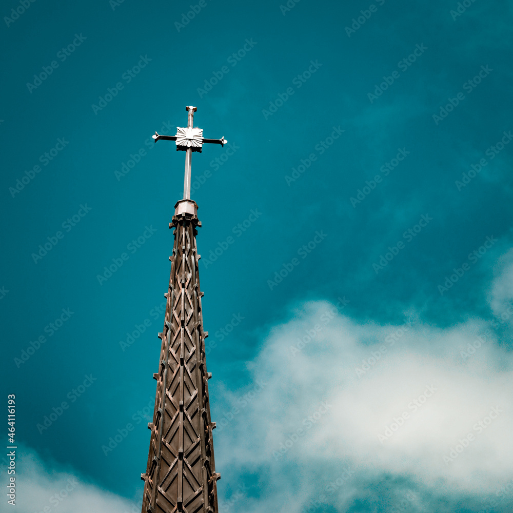 Abstract shot of a Church Cross Structural Architectural Abstract shot of a Church Cross Structural Architectural