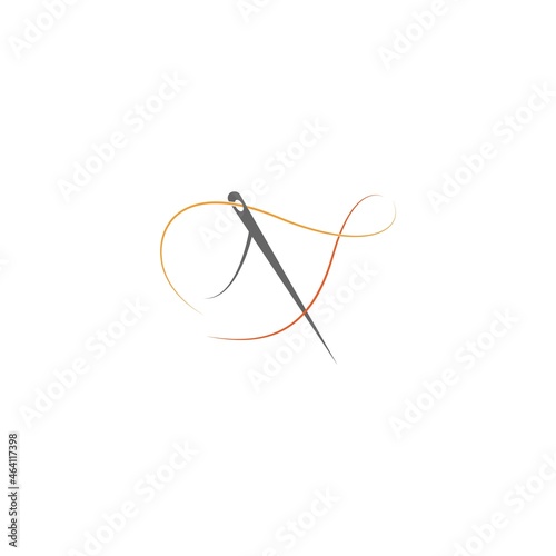 Needle icon logo illustration template