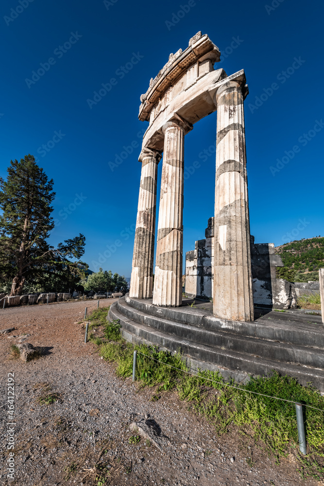 Ancient Temple of Athena in Delphi