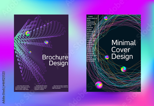 Minimum coverage of a vector. Cover design. Set of modern abstract musical backgrounds. Sound flyer for creating a fashionable cover, banner, poster, booklet...