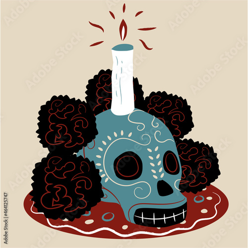 Flores de muertos-calavera