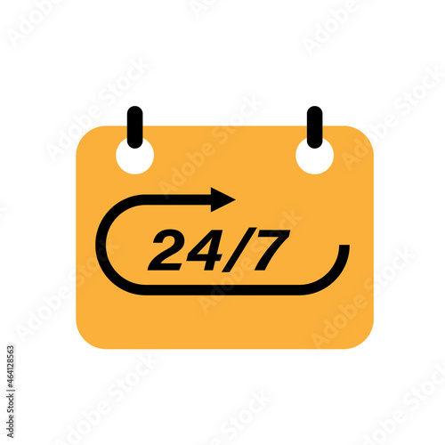 24 Hours a day service icon