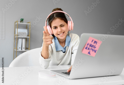 Little programmer working w...