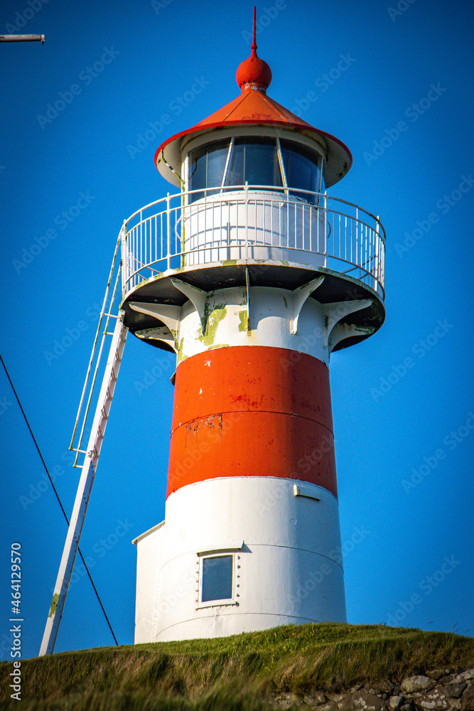 lighthouse in torshavn, capital of faroe islands, europe