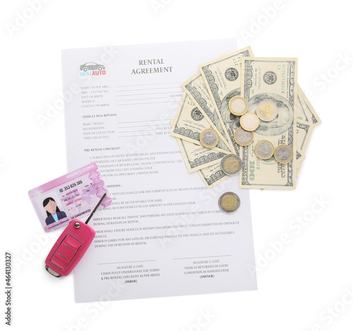 Rental agreement, driver li...