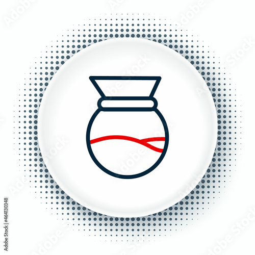 Line Pour over coffee maker icon isolated on white background. Alternative methods of brewing coffee. Coffee culture. Colorful outline concept. Vector