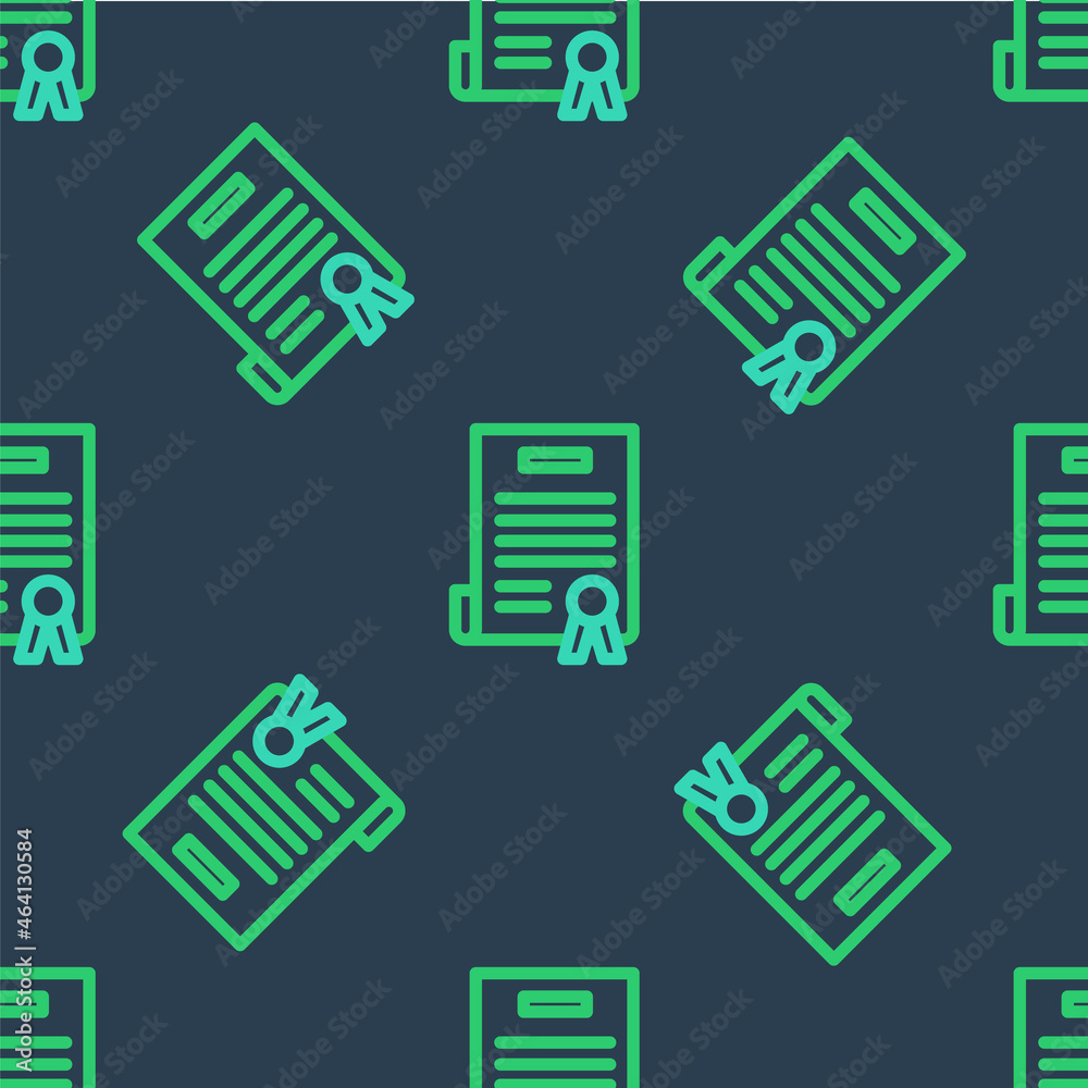 Line Declaration of independence icon isolated seamless pattern on blue background. Vector Line Declaration of independence icon isolated seamless pattern on blue background. Vector