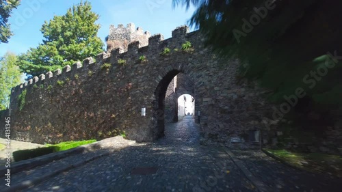 Bragança, Castelo e muralha medieval, a Porta de Santo António protegida por barbacã photo