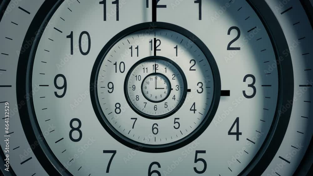 Abstract Arms Turning Clocks Montage