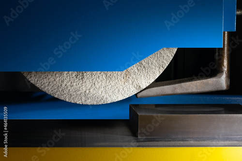 Abrasive emery for sharpening tools close up