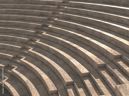 Canvastavla 3d rendering of a classic amphitheatre with stone steps