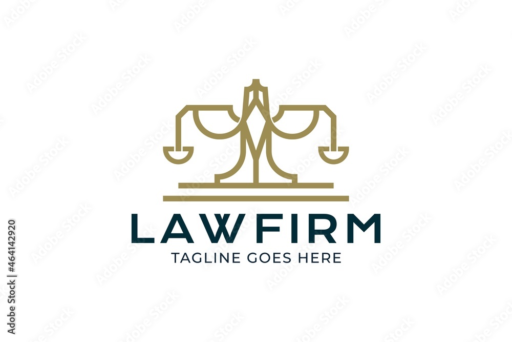 law firm logo design, scale logo template, attorney logo, legal logo ...