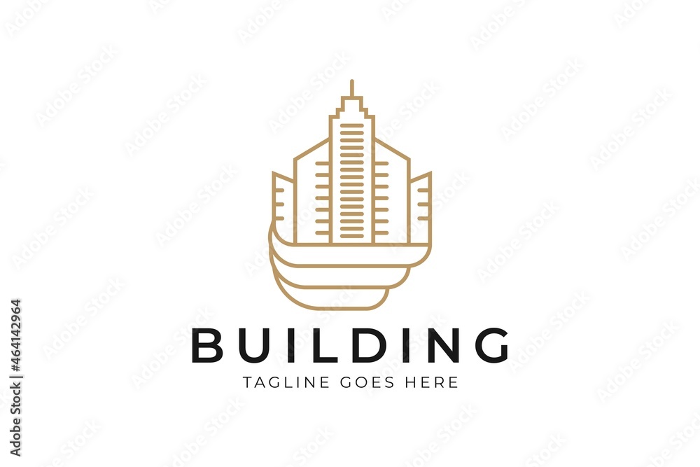 Fototapeta premium apartment logo template, real estate logo design, realty logo
