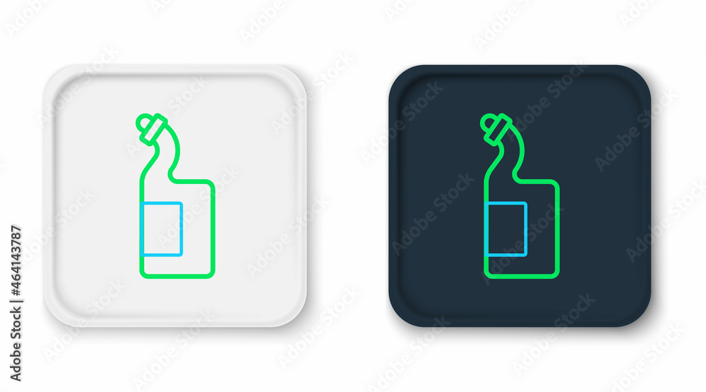 Line Dishwashing liquid bottle icon isolated on white background. Liquid detergent for washing dishes. Colorful outline concept. Vector