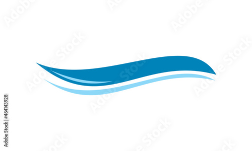 water wave blue vector icon logo