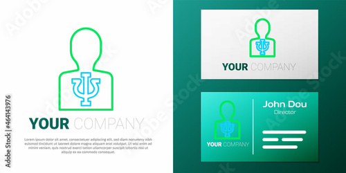 Line Psychology icon isolated on white background. Psi symbol. Mental health concept, psychoanalysis analysis and psychotherapy. Colorful outline concept. Vector