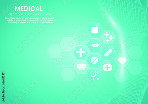 background with medical icons