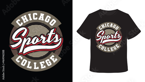 Chicago sports typography t-shirt design