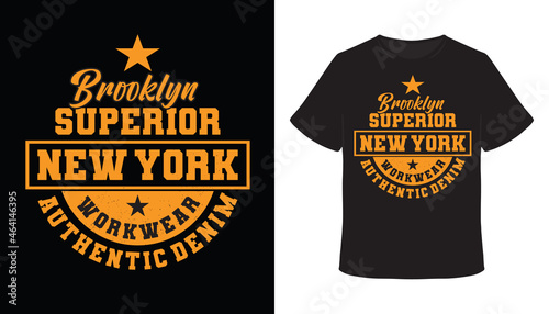 Brooklyn superior typography t-shirt design