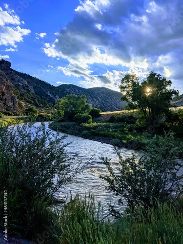 Winding River in the Valley of the Moutains in Colorado © Meagan