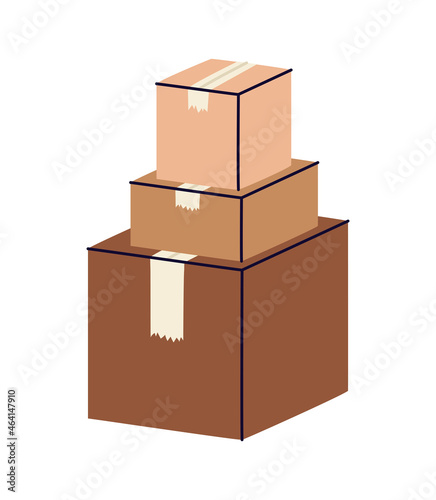 boxes pile illustration