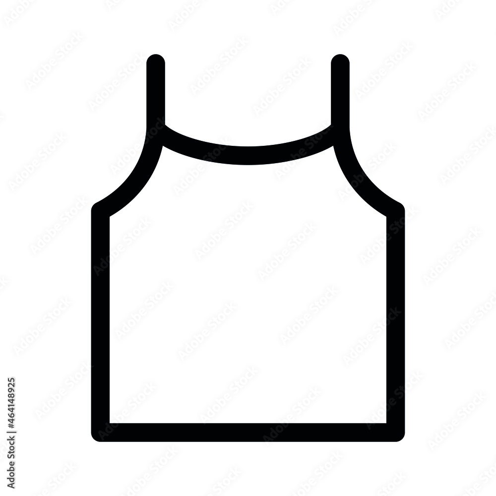 Women Tank Top icon on white background. Linear style sign for mobile concept and web design. Vector Illustration Women Tank Top icon on white background. Linear style sign for mobile concept and web design. Vector Illustration