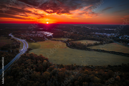 EPIC Aerial Drone Sunrise in Plainsboro Princeton New Jersey 
