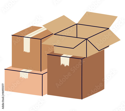 pretty boxes pile