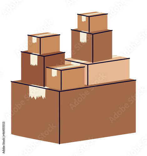 boxes stack illustration